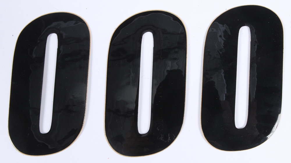 D-COR NUMBER 0 BLACK 4" 3/PK
