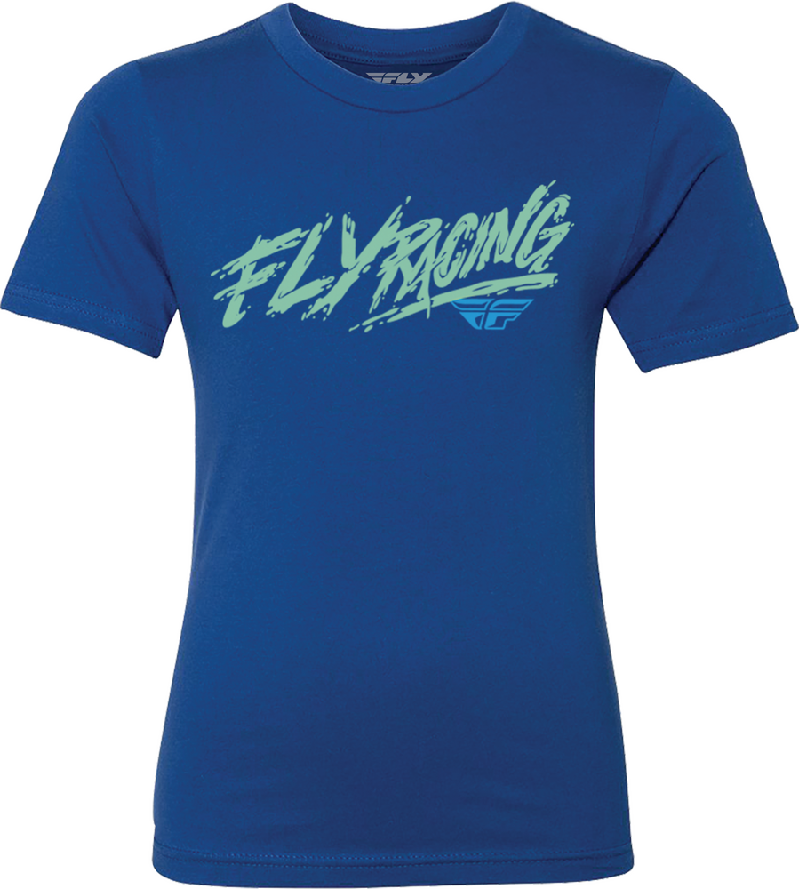 Fly Racing Youth Khaos Tee — Blue