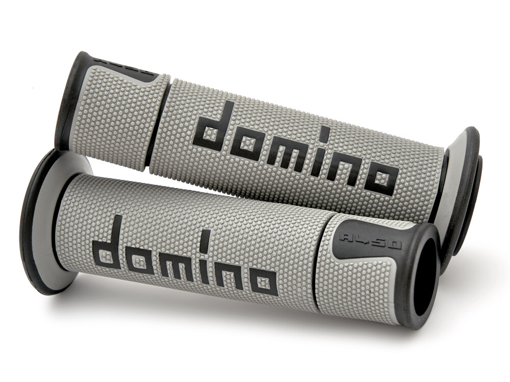 DOMINO RACING A450 ROAD RACING GRIPS GREY/BLACK PAIR