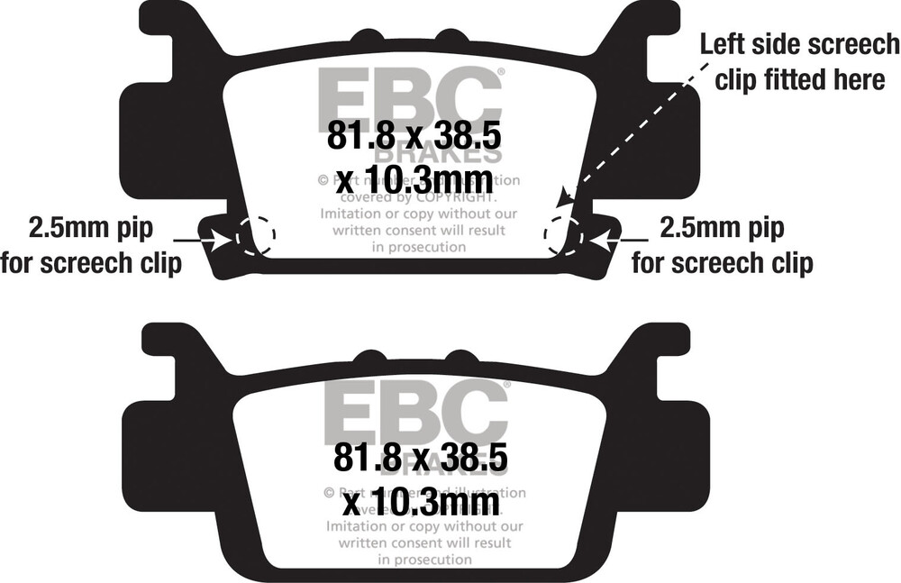 EBC BRAKE PADS FA703SV SEVERE DUTY SV SERIES