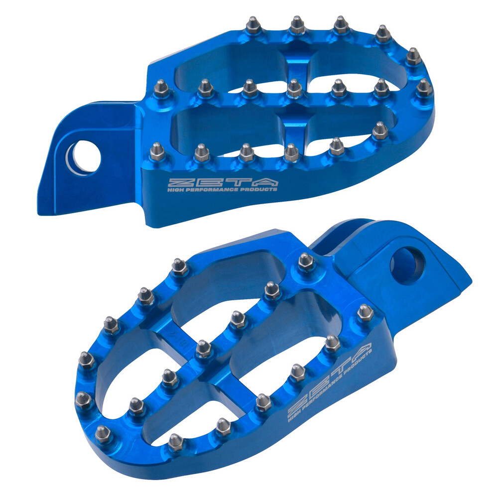 Zeta Aluminum Footpegs Yam Blue
