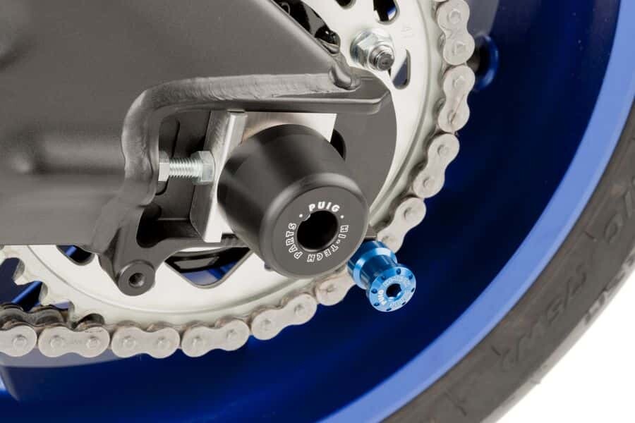 PUIG SWINGARM SPOOLS HI-TECH 6MM BLUE 2/PK