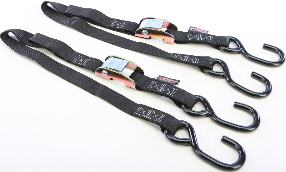 TIE-DOWN CAM S-HOOK WATERCRAFT 1"X3' BLACK PAIR