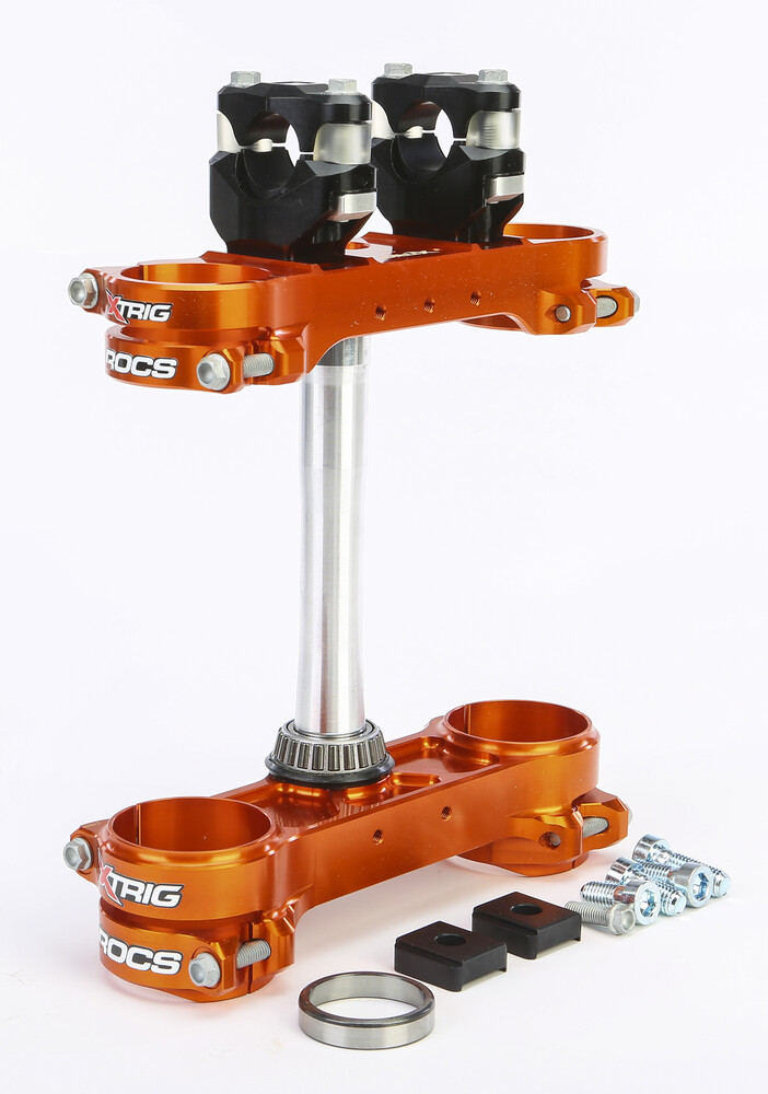 XTRIG ROCS TECH CLAMP SET ORANGE KTM 14MM