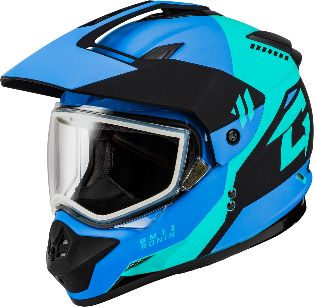 Gmax GM-11S Ronin Snow Helmet — Matte Black/Blue