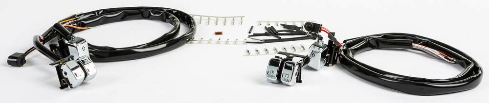 HARDDRIVE HBAR SWITCH KIT CHR/BLK LETTRS XL 07-13 FX 07-11 SOFTAIL