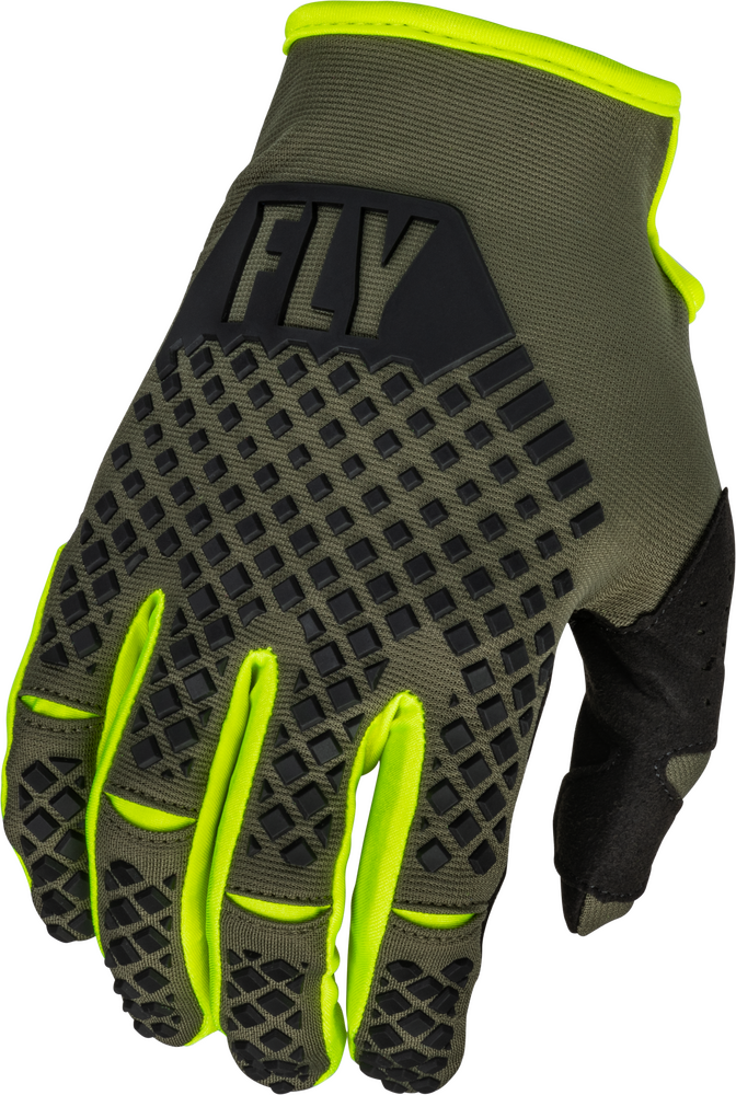YOUTH KINETIC GLOVES OLIVE GREEN/HI-VIS YL