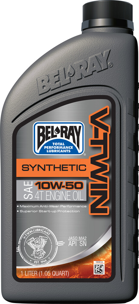BEL-RAY V-TWIN SYNTHETIC ENGINE OIL 10W-50 1L