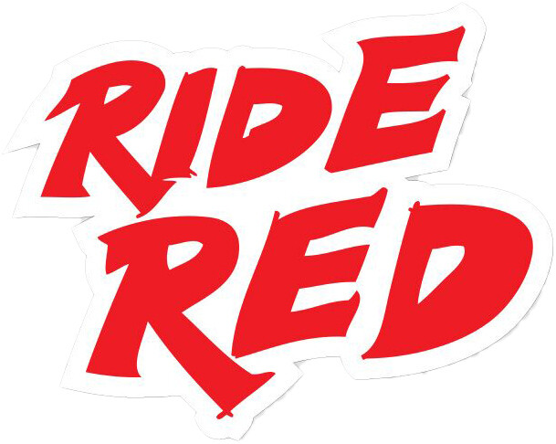 D-COR RIDE RED DECAL 24"