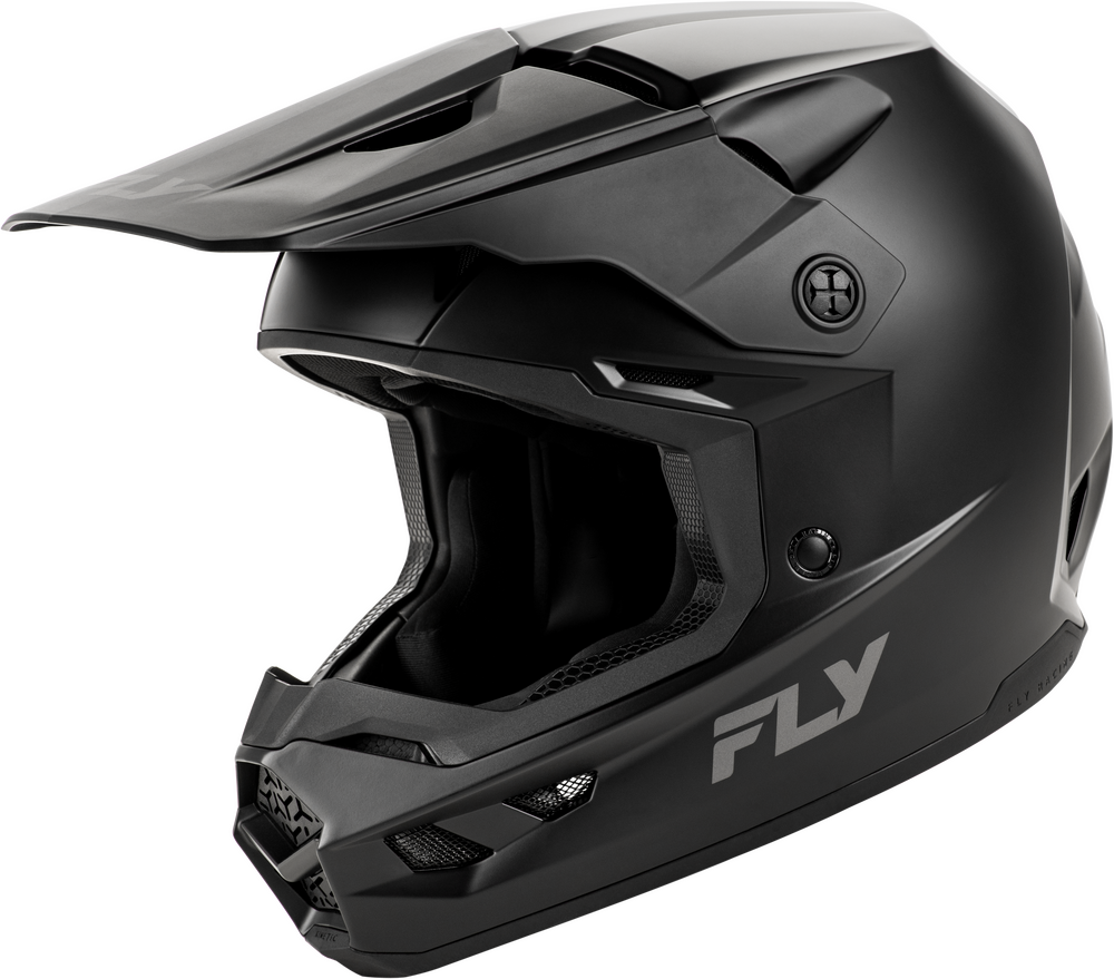 FLY RACING YOUTH KINETIC SOLID HELMET MATTE BLACK YM