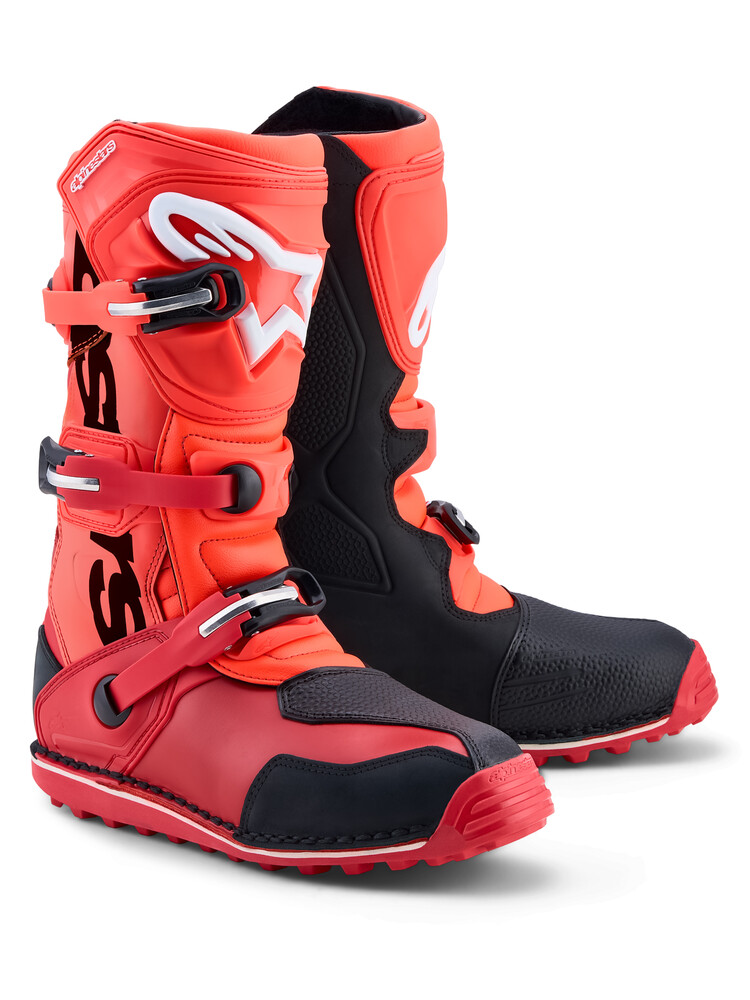 Alpinestars Tech T Boots — RED FLUO/BLACK/BRIGHT RED