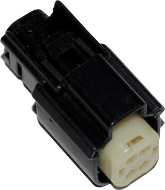 NAMZ CUSTOM CYCLE 4-PIN FEMALE CONNECTOR BLACK HD 72177-07BK 07-UP