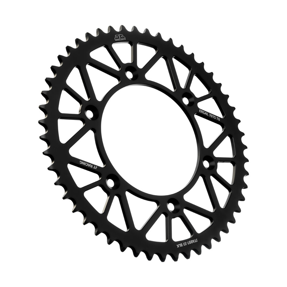 JT REAR RACELITE SPROCKET ALUM 51T-520 BLK HUS/HUSQ/KTM
