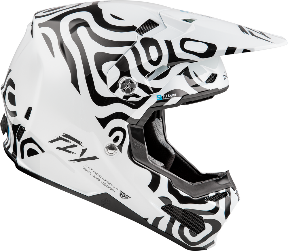 FLY RACING FORMULA S CARBN PROTOCOL VISOR BLACK CARBON/GREY/HI-VIS YL/SM
