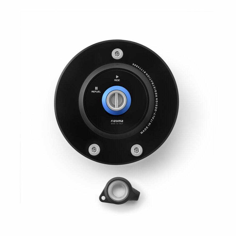 GAS CAP LOCKING BLACK/BLUE BMW