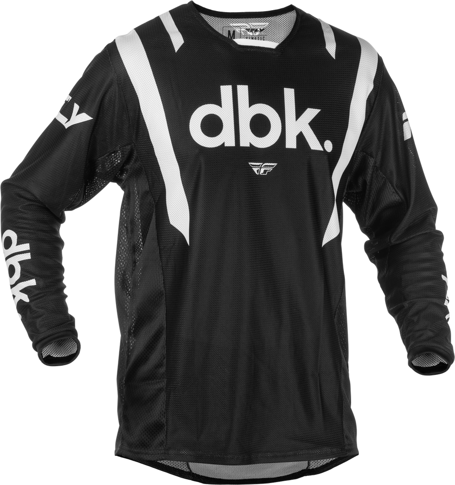 Fly Racing 2025.5 Kinetic Mesh DBK Jersey — Black/White