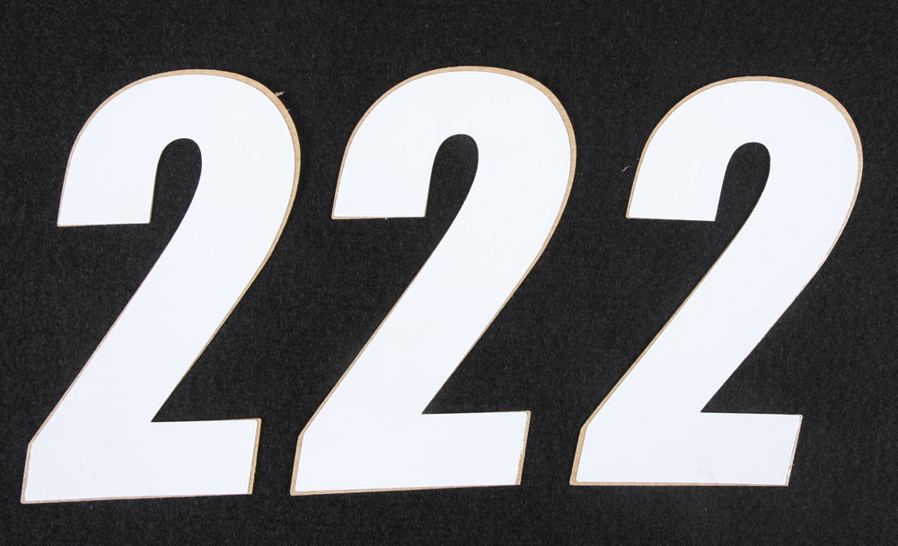D-COR NUMBER 2 WHITE 4" 3/PK