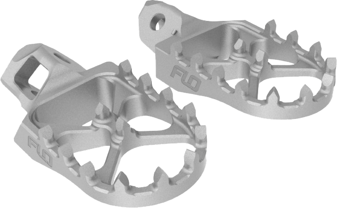 Flo Motorsports Stainless Steel Foot Pegs Honda / Kawasaki 125cc-450cc 2004-2025