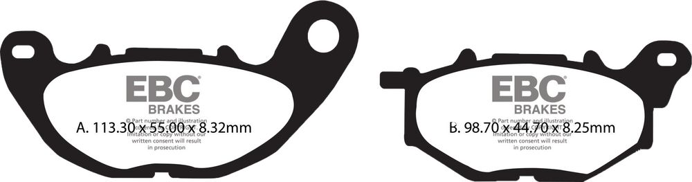 EBC BRAKE PADS SFA705HH DOUBLE-H SINTERED