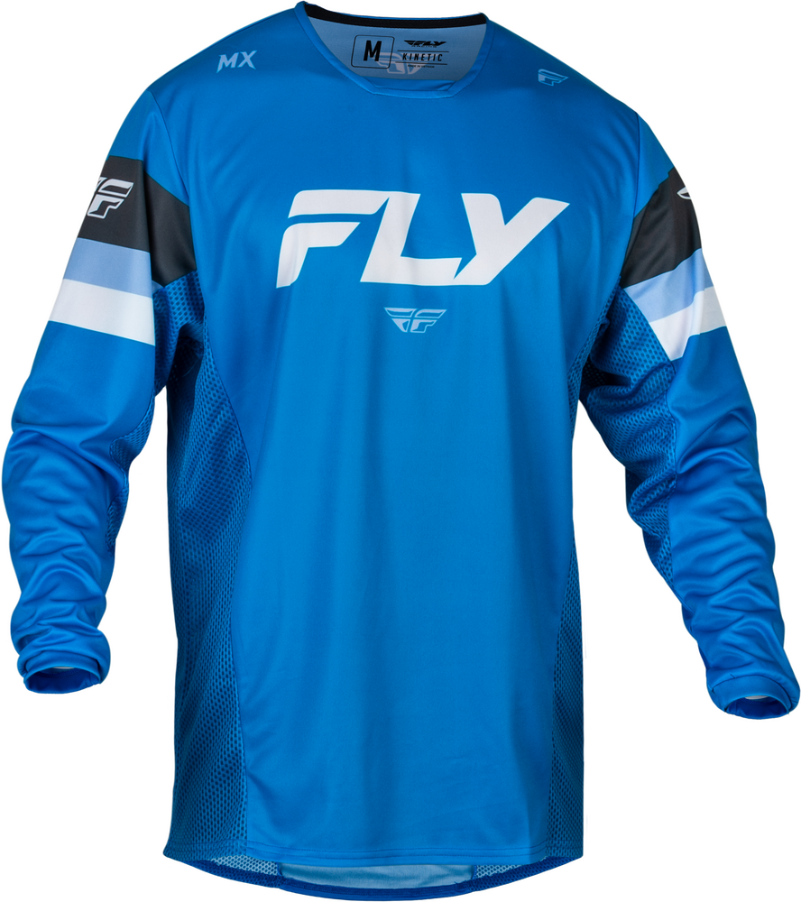 Fly Racing Kinetic Prix Jersey — Bright Blue/Charcoal/White