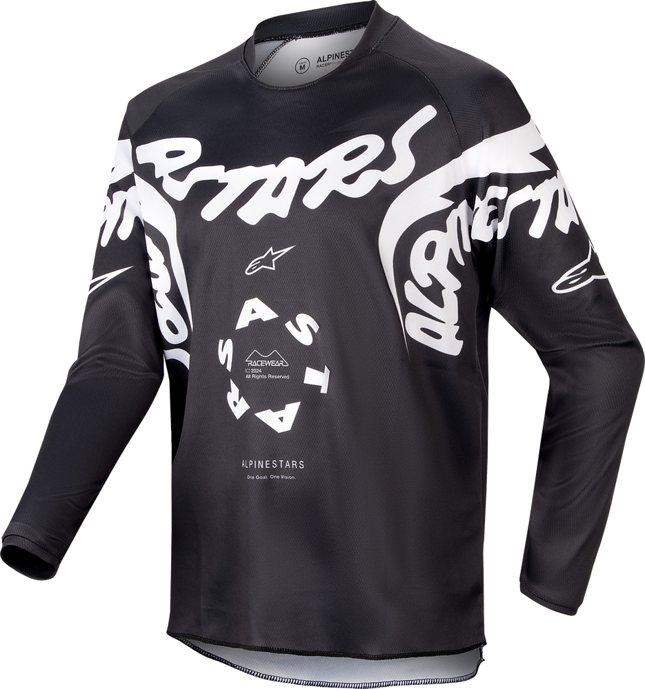 YOUTH RACER HANA JERSEY BLACK/WHITE LG