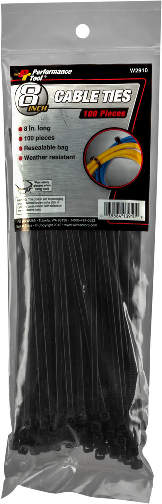 Performance Tool Cable Tie 8" 100/Pack