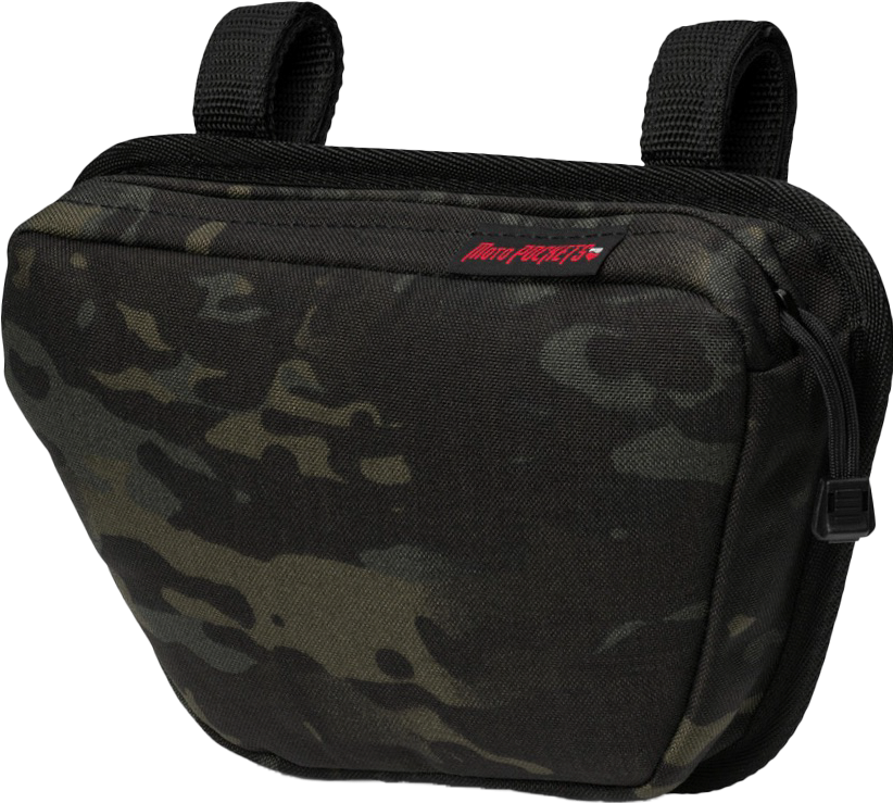 Moto Pockets T-Bar Bag Black Camo 11x7x2