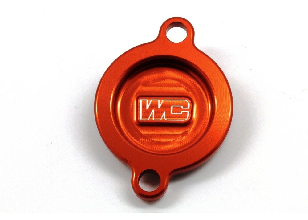 WORKS OIL FILTER COVER ORANGE KTM/HUS/GAS