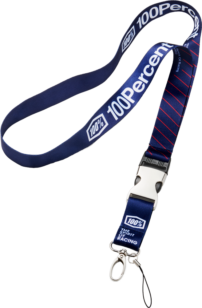 100-Percent 100% Lanyard Red/Blue