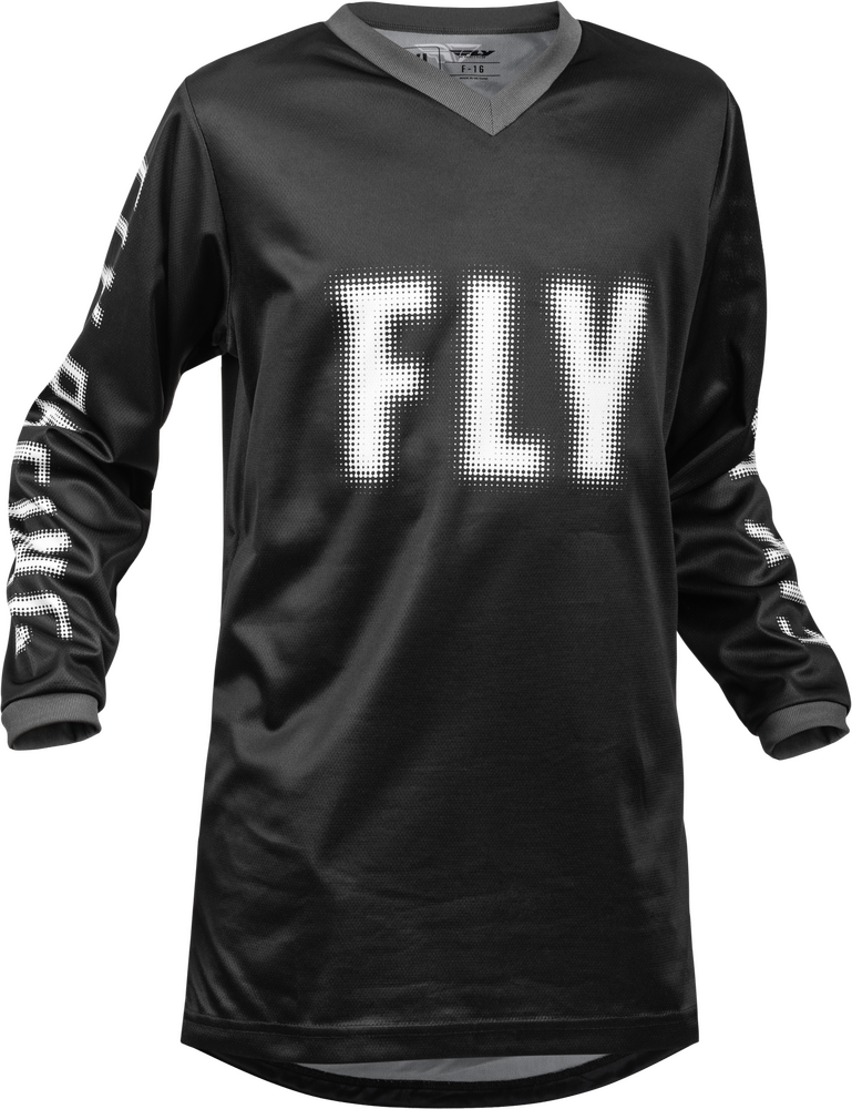 YOUTH F-16 JERSEY BLACK/WHITE YL