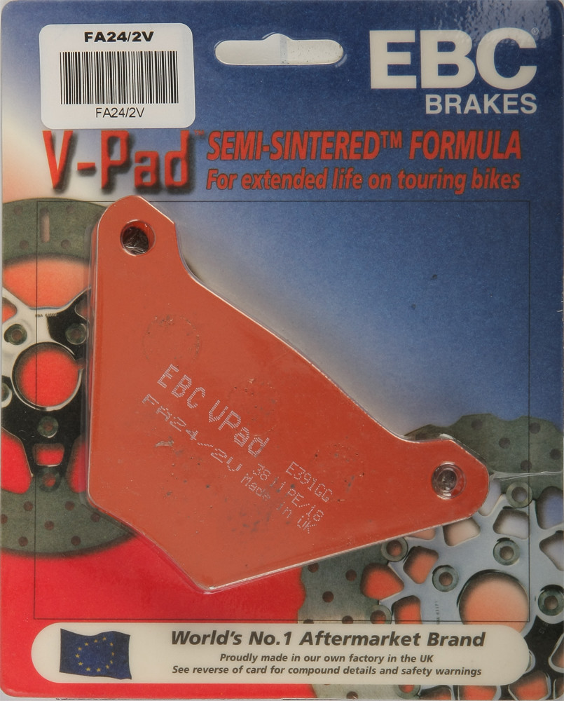 EBC FA24/2V Semi Sintered Brake Pads For Harley FL /  FX 1972-1984