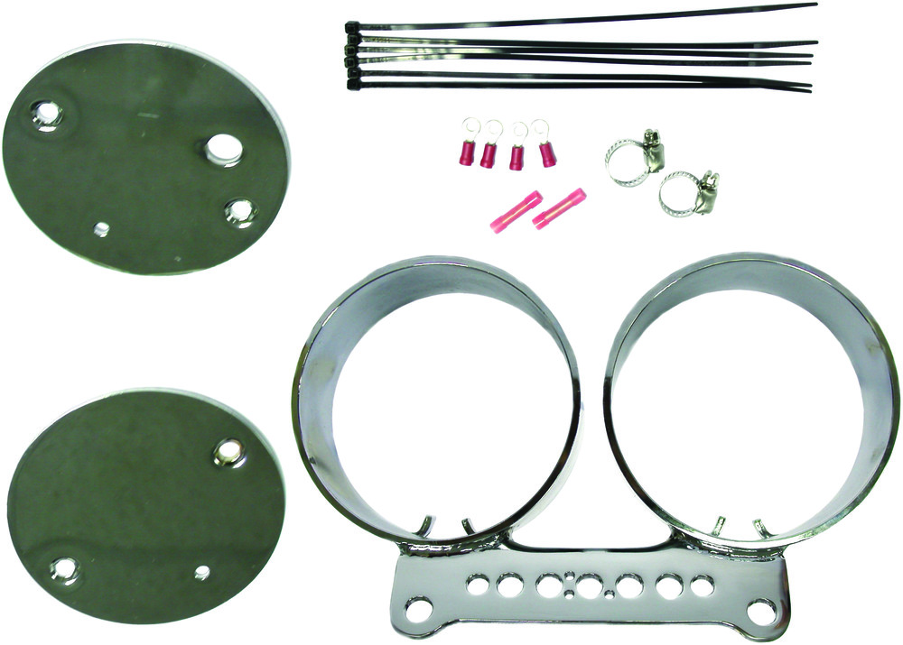 Harddrive Dual Gauge Mount Bracket Kit Chrome