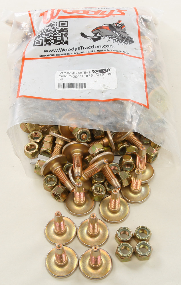 WOODYS GOLD DIGGER CARBIDE TRACTION MASTER STUD .875" 96/PK