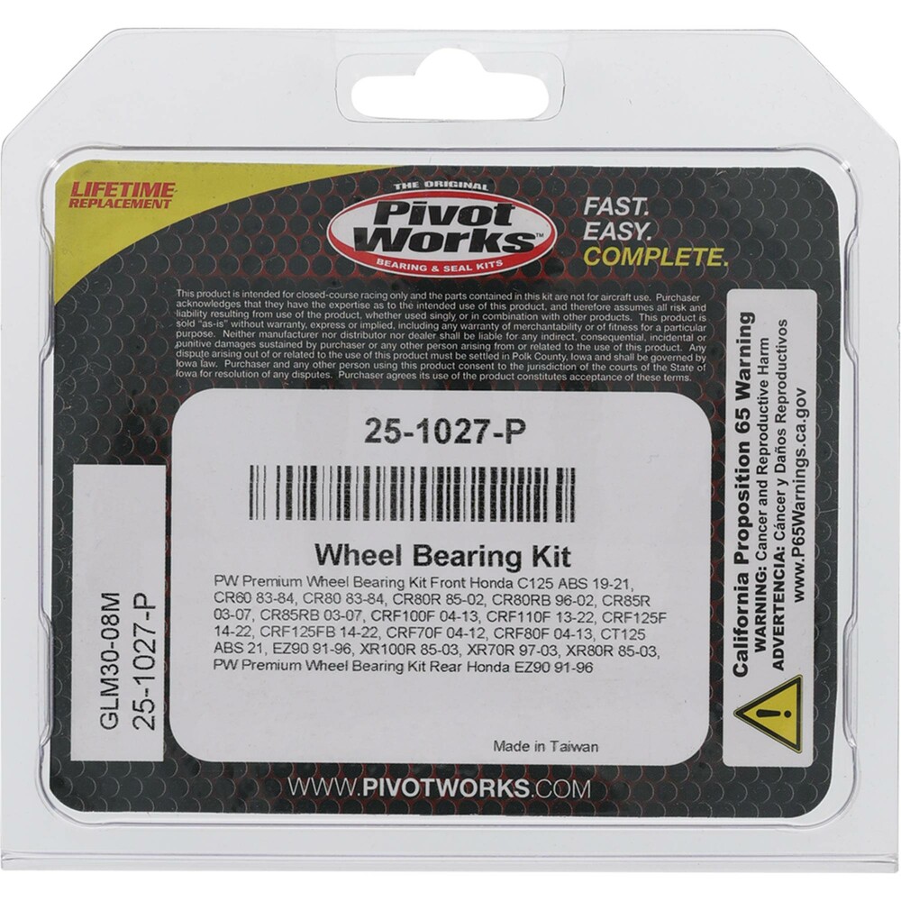 PIVOT WORKS WHEEL BEARING KIT PREMIUM