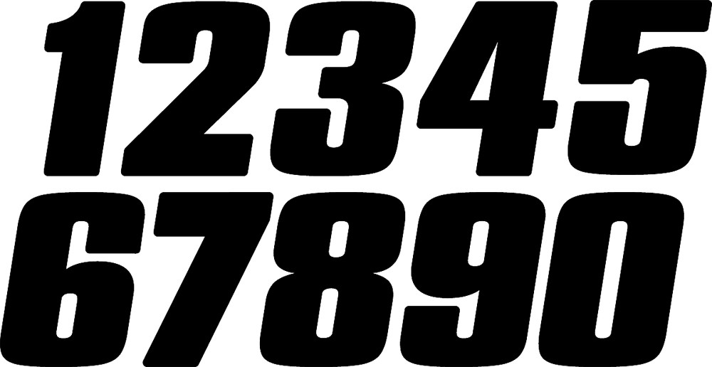 DIRT DIGITS #7 4" WHITE DIGITS 3/PK