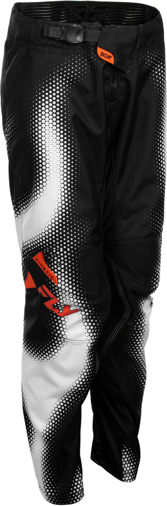 Fly Racing Youth Kinetic Torch Pants (2027) — Black/White/Orange