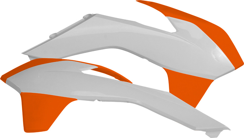 ACERBIS RADIATOR SHROUDS WHITE/ORANGE