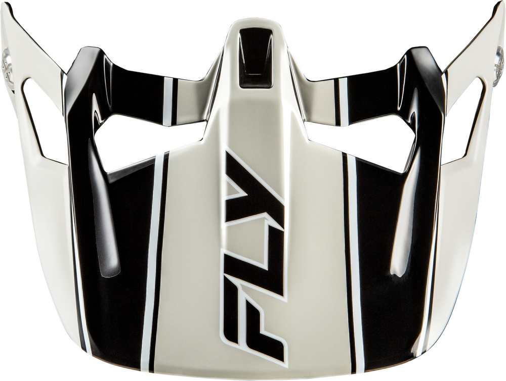 Fly Racing WERX-R CARBON FLOW VISOR BLACK/GREY — Black/Grey