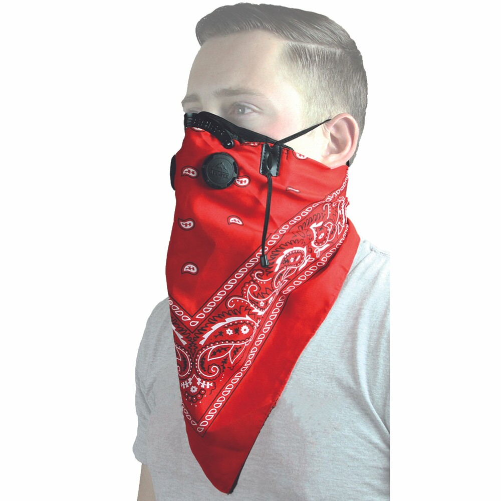DUST MASK BANDANNA RED