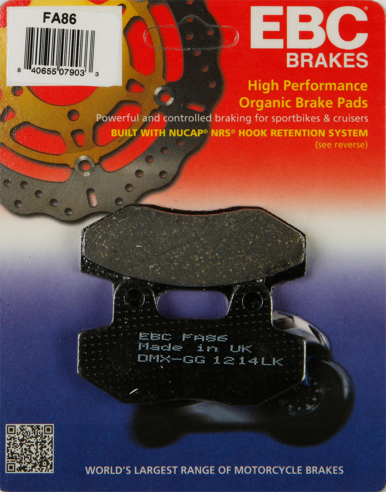 Organic Base "FA" Brake Pads