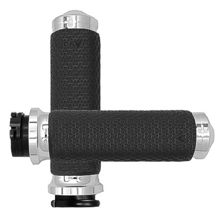 AVON CABLE THROTTLE MEMORY FOAM GRIP CHROME