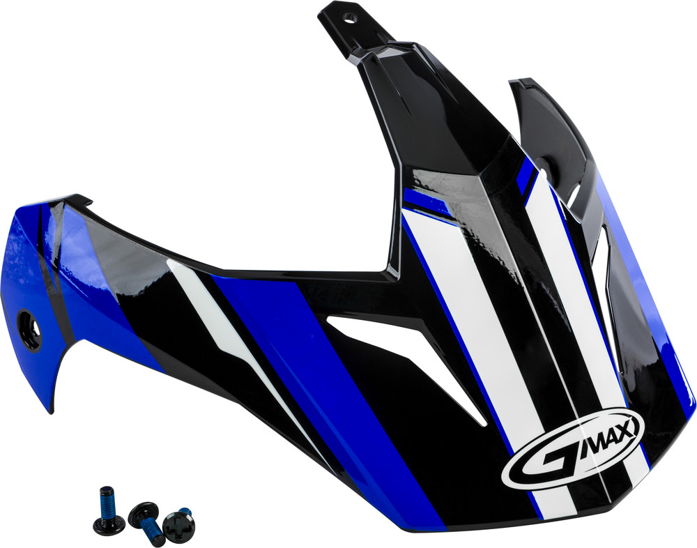 Gmax GM-11/GM-11S Vertical Helmet Visor w/Screws — Black/Blue