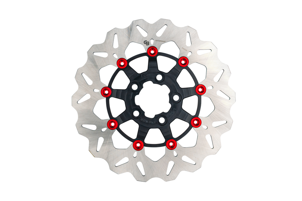 ROTOR 11.8" FLOATING WAVE RR BLACK/RED BUTTONS