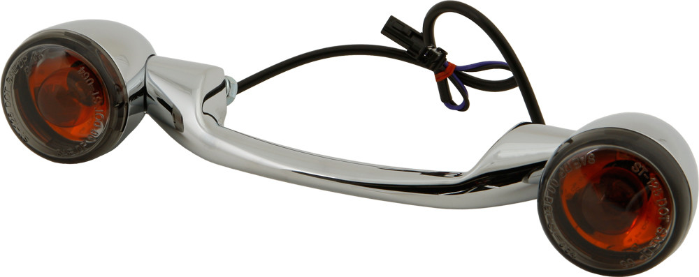 HARDDRIVE TURNSIGNAL LIGHT BAR CHROME W/SMOKE LENSES