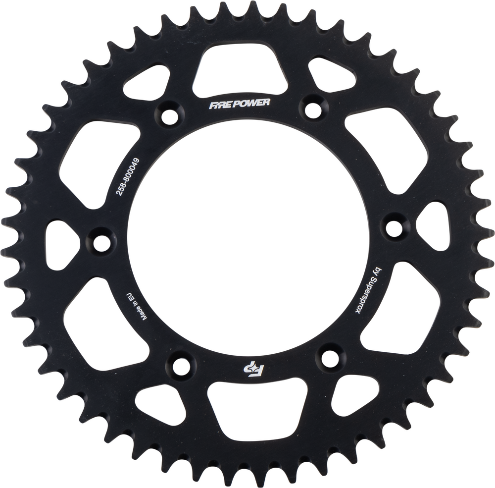 FIRE POWER REAR SPROCKET ALUMINUM 49T BLK