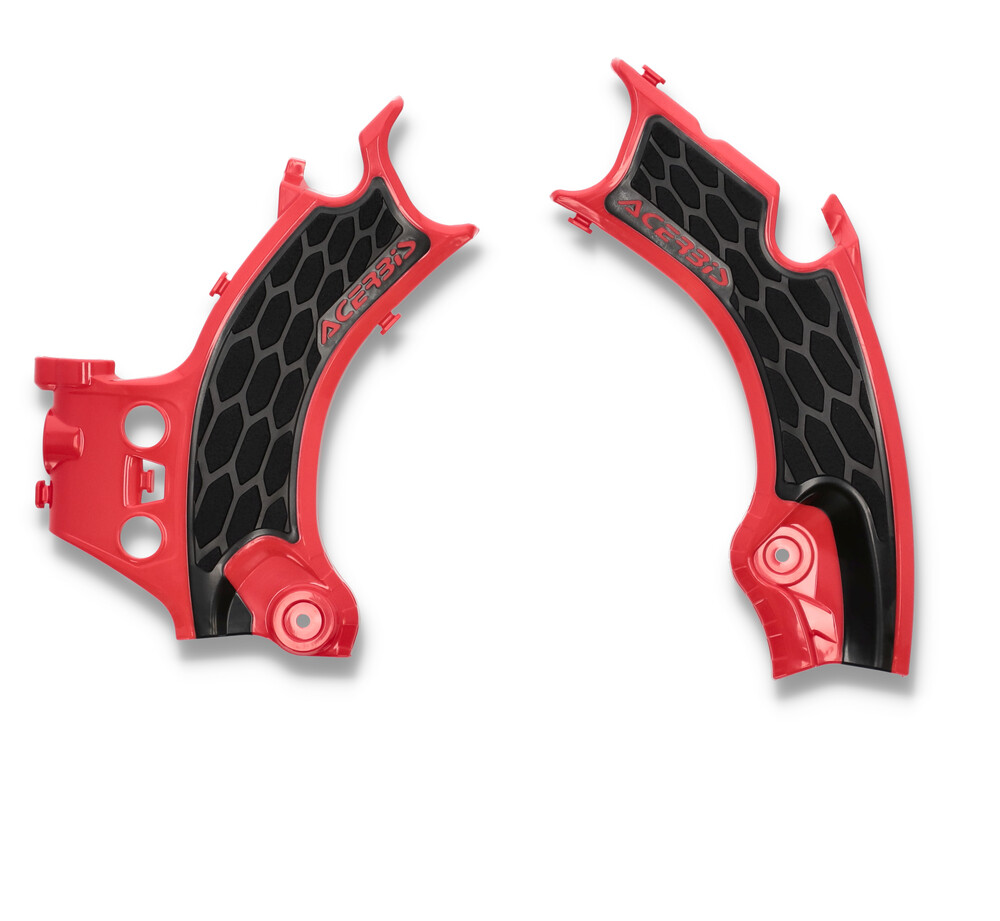 ACERBIS X-GRIP FRAME GUARDS HON RED/BLACK
