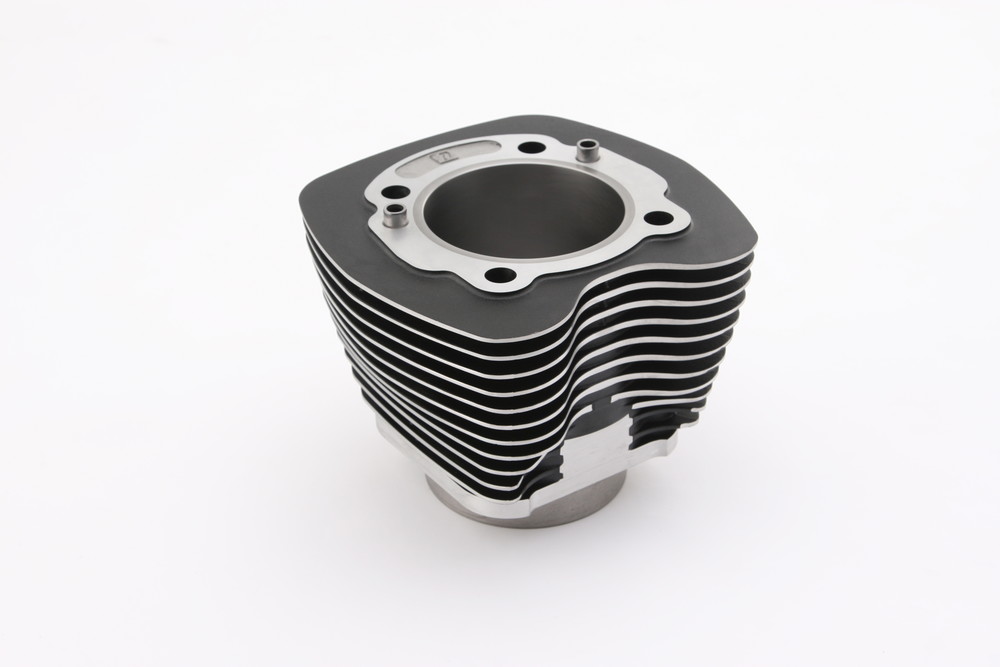 HARDDRIVE TC103 CYLINDER 3.875" BORE BLACK W/MACHINED FINS  EA