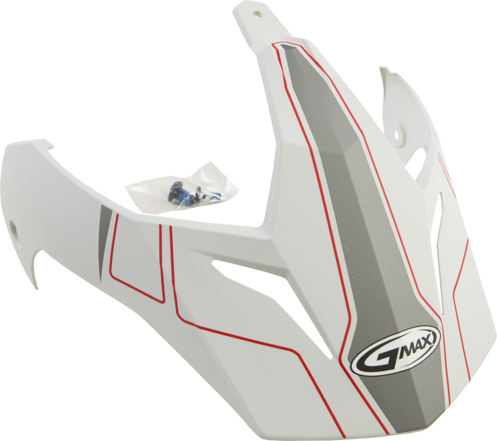 Gmax GM11D Helmet Visor — White/Red