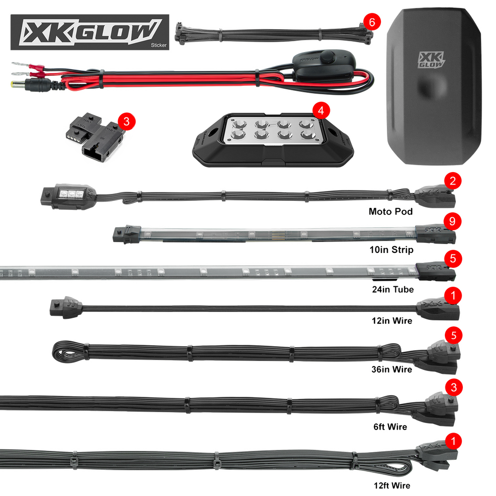 XK GLOW LED UNDERGLOW ADVANCED KIT POL
