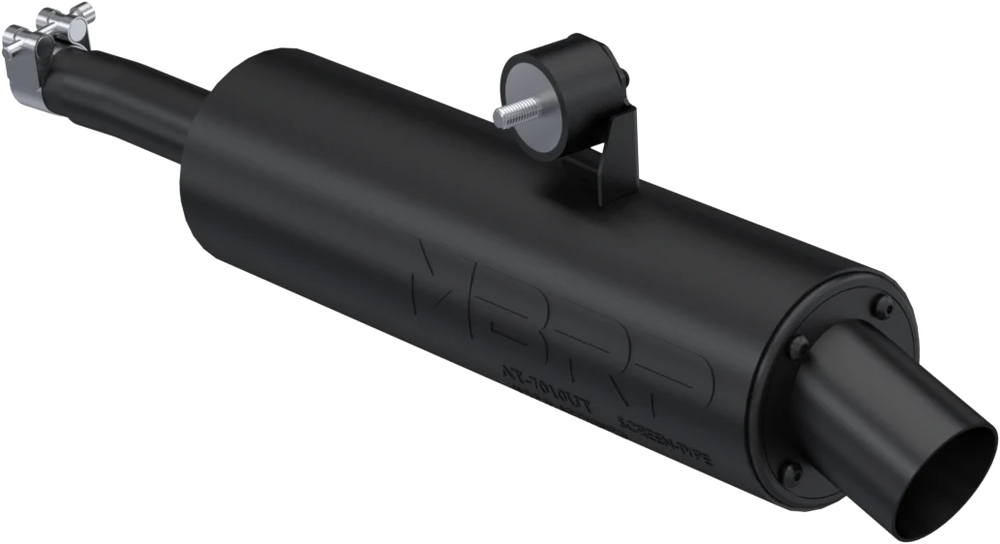Mbrp Single Slip-On System W/ Utility Muffler Blk Can